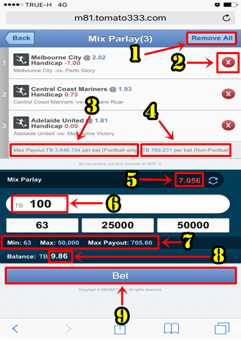 วิธีเล่นบอลชุด Sbobet บนมือถือ